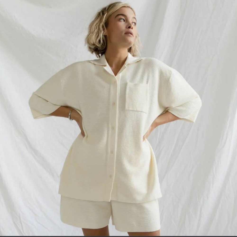 James Street Co. Unisex Knit Button Up